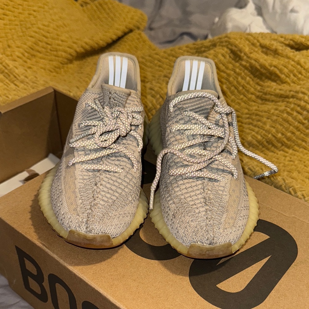 Adidas Yeezy Boost 350 V2 in Light Gray and Cream